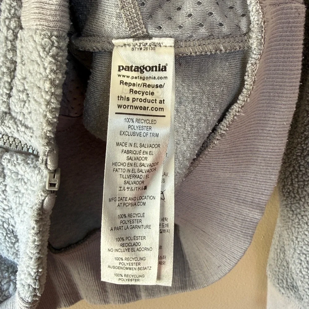 Patagonia Women's Shearling Hoody - Salt Grey - Large - Picture 5 of 6